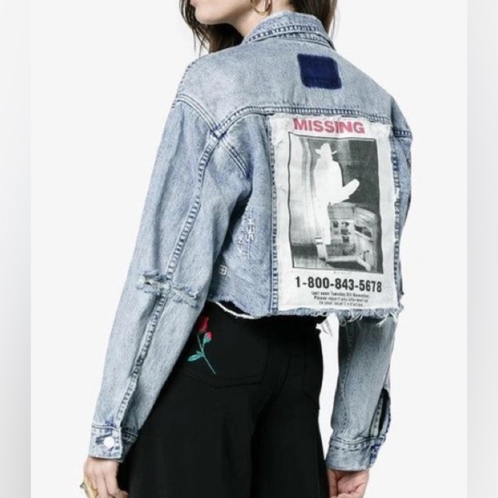 Ksubi Something Missing Crop Denim Jacket Medium - image 3